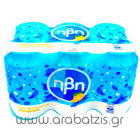 ΗΒΗ Πορτοκαλάδα Χωρίς Ανθρακικό (6x330ml) - Μπλε