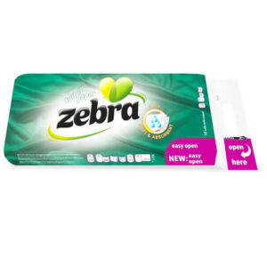 Zebra Χαρτί Υγείας 10 Ρολά 3Φ Soft Economy Πράσινο