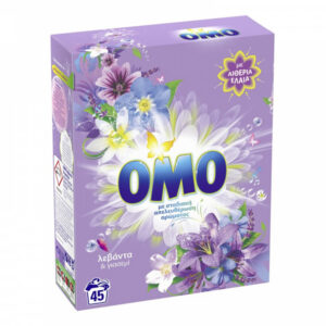 OMO Σκόνη Πλυντηρίου 45μεζ. (2,520kg) - Λεβάντα και Γιασεμί