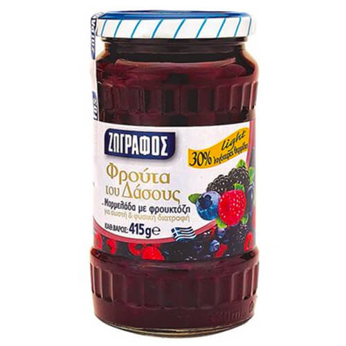 ΖΩΓΡΑΦΟΣ Μαρμελάδα με Φρουκτόζη 415gr (Φρούτα του Δάσους)