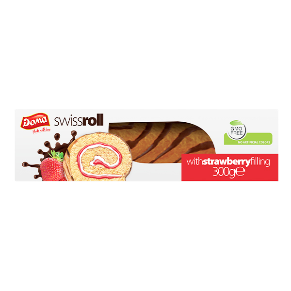 Swiss Roll Doma Γέμιση Φράουλα 300gr