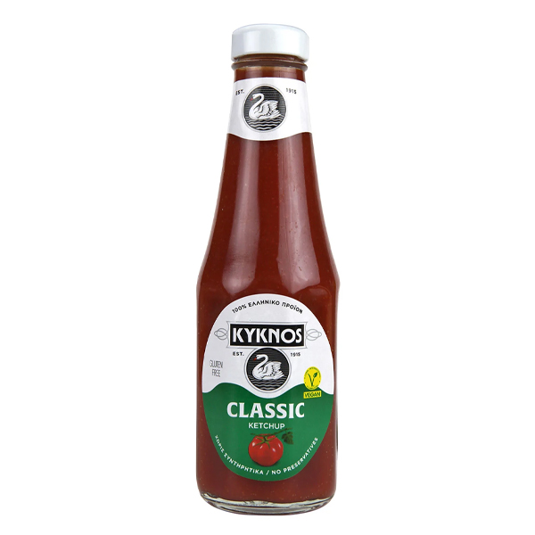 Κύκνος Κέτσαπ 330gr (Γυάλινη Φιάλη)