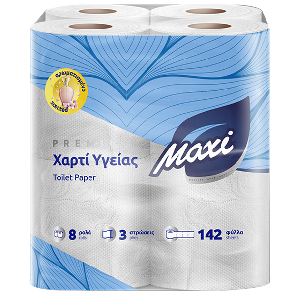 Maxi Χαρτί Υγείας 3φύλλο 80gr Άρωμα (8 Ρολά)