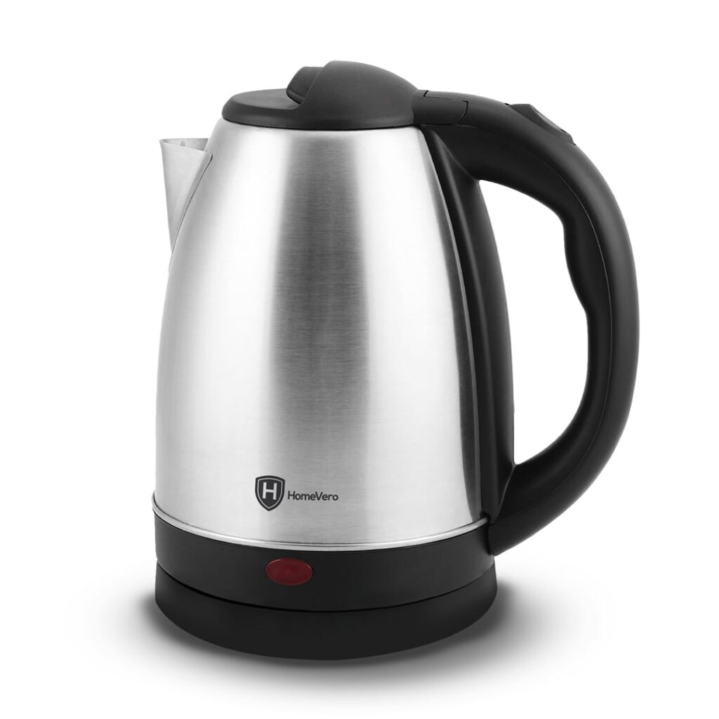 HomeVero Ανοξείδωτος Βραστήρας Νερού HV-SSK1.7 1.7L 1500W Ασημί