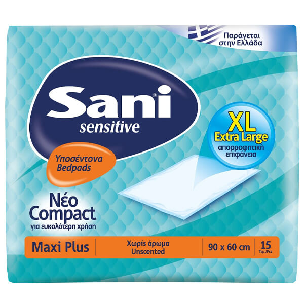 Sani Υποσέντονα 15τεμ. (90x60cm) Maxi Plus