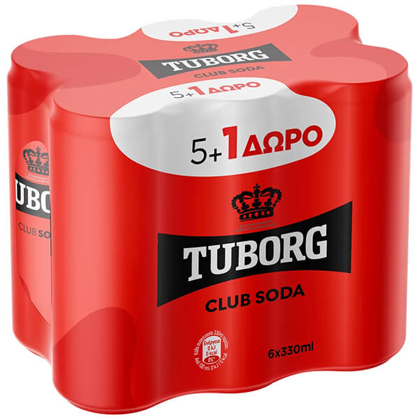 Tuborg Soda Κουτί 330ML (5+1 Δώρο)