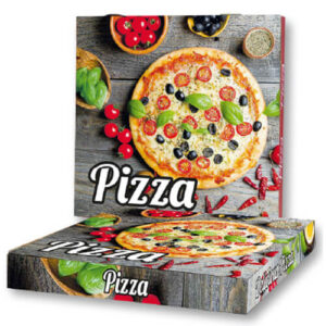 Κουτιά Ζαχα - Ψητοπωλείου Pizza Color (22x22x4cm) 100τεμ.