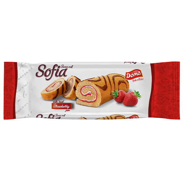 Doma Sofia Swiss Roll 200gr (Γέμιση Φράουλα)