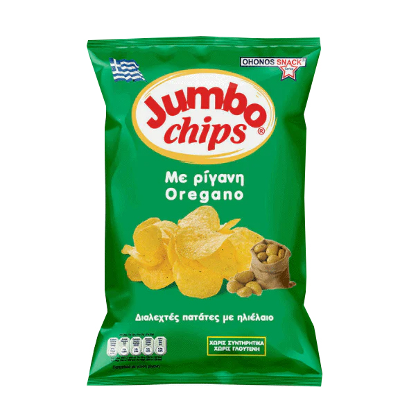 Jumbo Chips Ρίγανη Χωρίς Γλουτένη 50gr