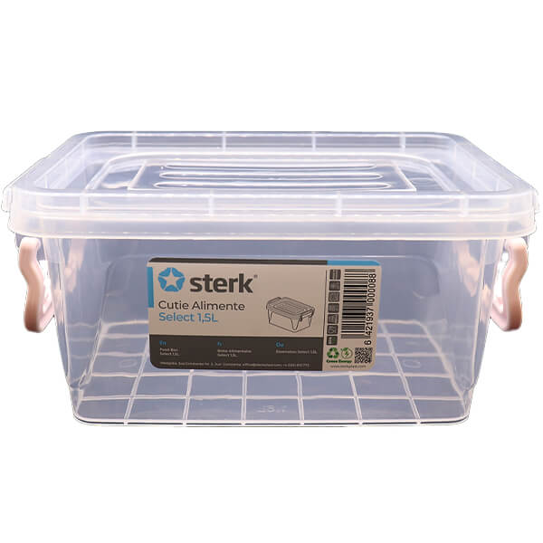 STERK Κουτί Αποθήκευσης Ορθογώνιο με Λαβή 1,5lt