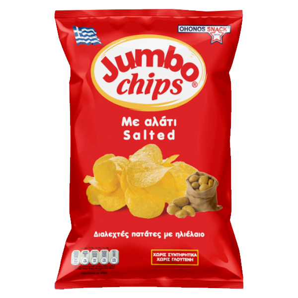 Jumbo Chips 50gr (Αλάτι) (Χωρίς Γλουτένη)