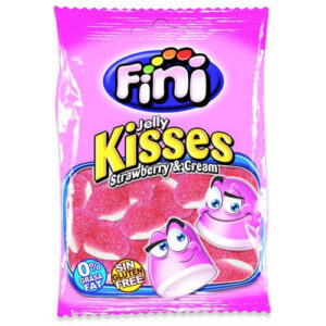 Fini Jelly Kisses Ζελεδάκια Φράουλα & Κρέμα 90gr