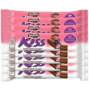 Παυλίδη Kiss (25x27,5gr) - Γάλα & Φράουλα