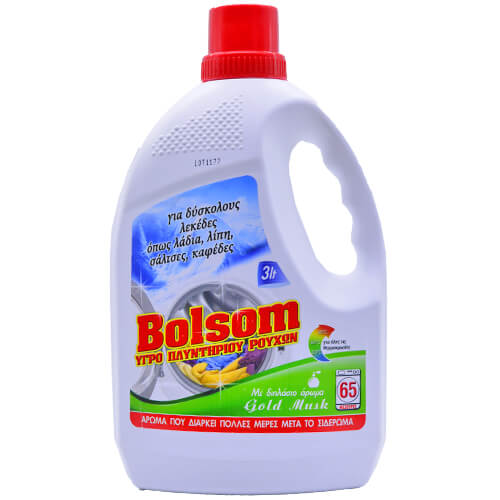 Bolsom Υγρό Πλυντηρίου Ρούχων 3lt (Gold Musk)
