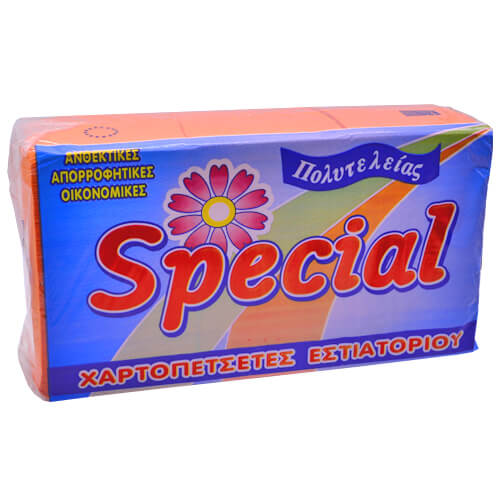 Κρίνος Χαρτοπετσέτα Special 1φ 24x24cm Πορτοκαλί 500τεμ