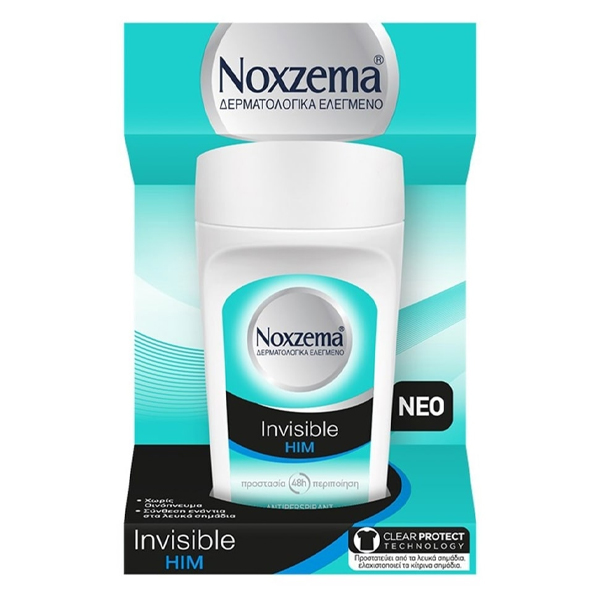 Noxzema Roll-On 50ml - Men (Invisible Him) Πλαστικό