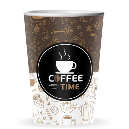 Ποτήρι Χάρτινο Coffee Time Single Wall 12oz-14oz 50τεμ
