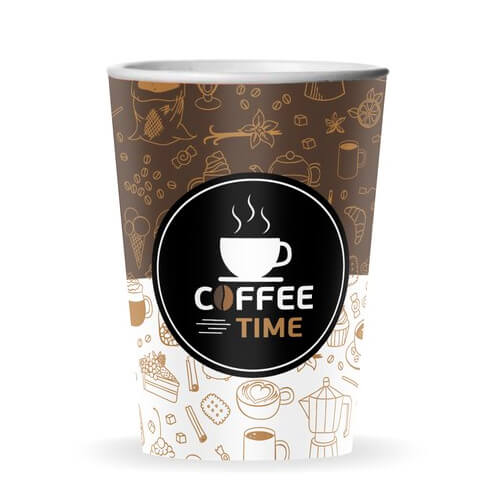 Ποτήρι Χάρτινο Coffee Time Single Wall (8oz) (50τεμ.)