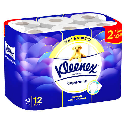 Kleenex Capitonne Χαρτί Υγείας 12 Ρολλά