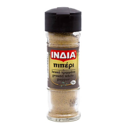 Ινδία Πιπέρι Λευκό Τριμμένο 35gr (Γυάλινο Βάζο)