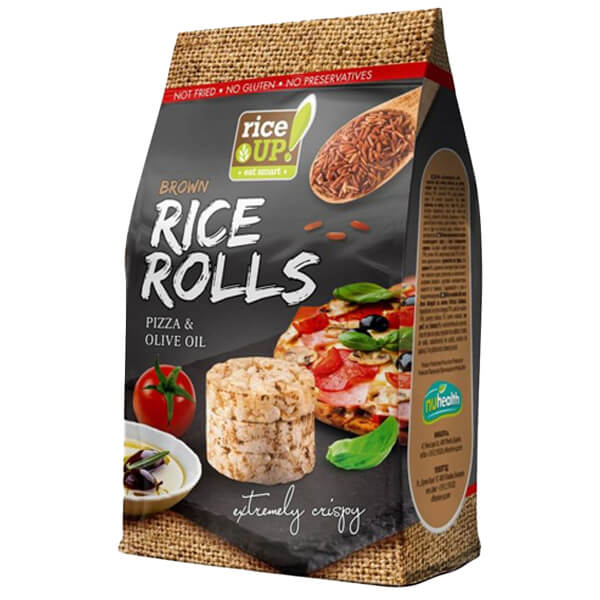 Rice Up Ρυζογκοφρέτες Ολικής 50gr (Pizza)