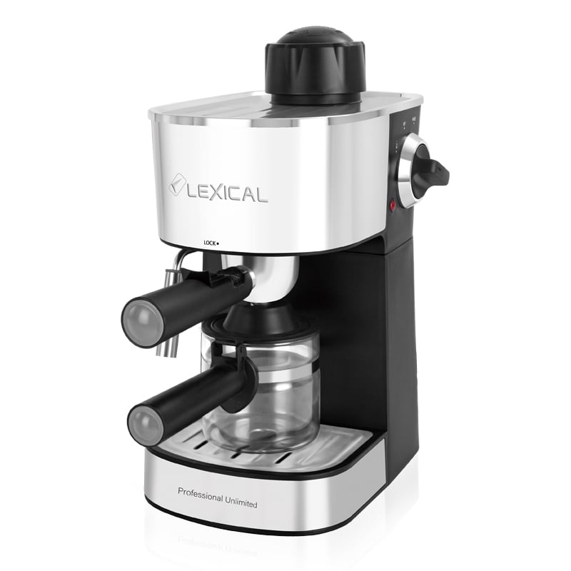 Lexical Μηχανή Espresso Αλεσμένου Καφέ LEM-0601 800W 300ml Ασημί