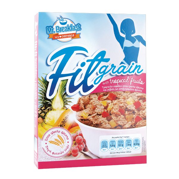 Mr.Breakfast Δημητριακά Fitgrain Tropical 375gr