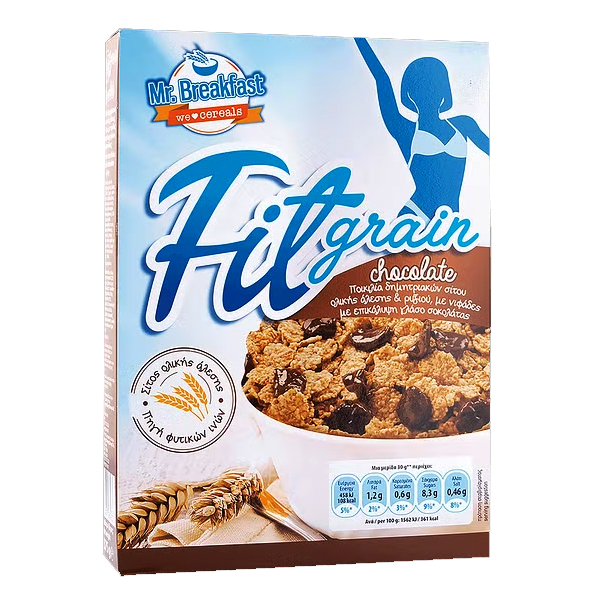 Mr.Breakfast Δημητριακά 375gr (Fitgrain Σοκολάτα)