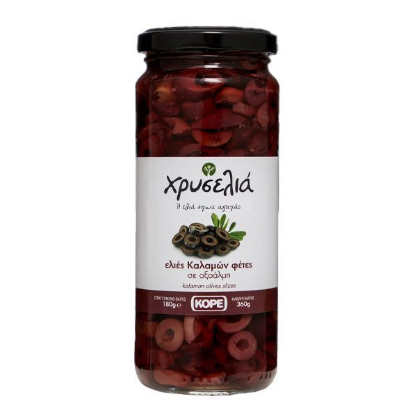 Χρυσέλια Ελιές Καλαμών Ροδέλα 180gr Βάζο