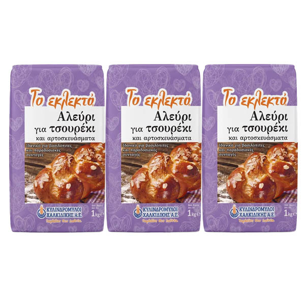 Το Εκλεκτό Αλεύρι για Τσουρέκι 3x1kg Οικογενειακή Συσκευασία