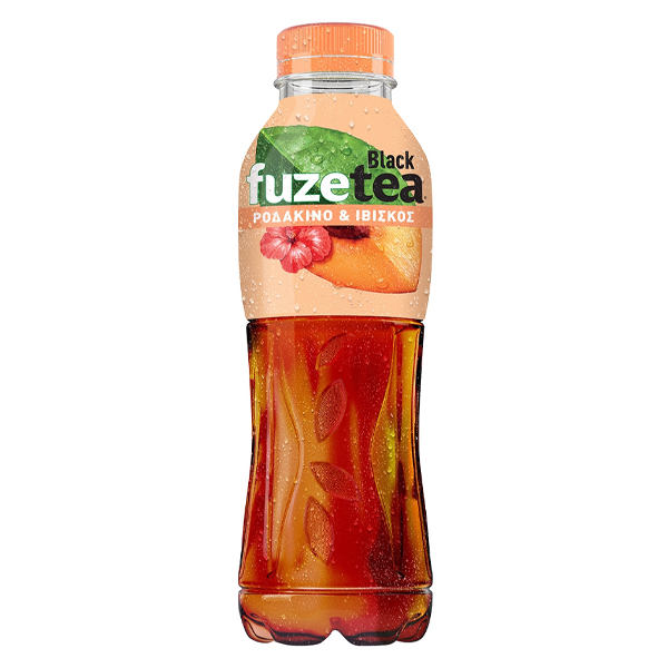 Fuze Tea Μαύρο 500ml (Ροδάκινο & Ίβισκος)