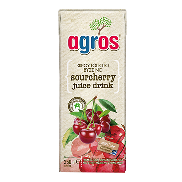 AGROS Χυμός 250ml Βυσσινό Φρουτοποτό