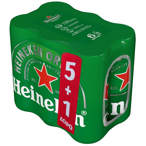 Heineken Μπύρα Κουτί Vol 5% (6x330ml)