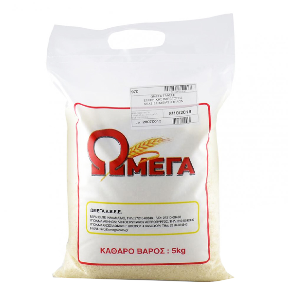 Ωμέγα Ρύζι Γλασσέ 5kg Εγχώριο