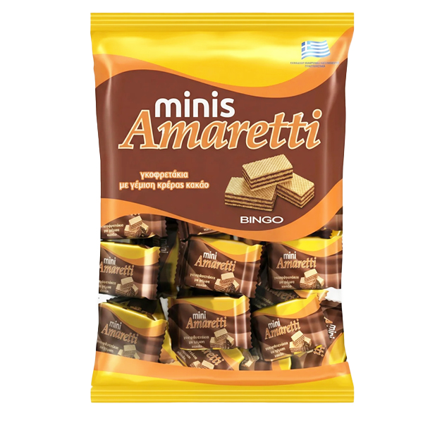 Bingo Amaretti Γκοφρέτα 165gr Υγρό (Κρέμα Κακάο)