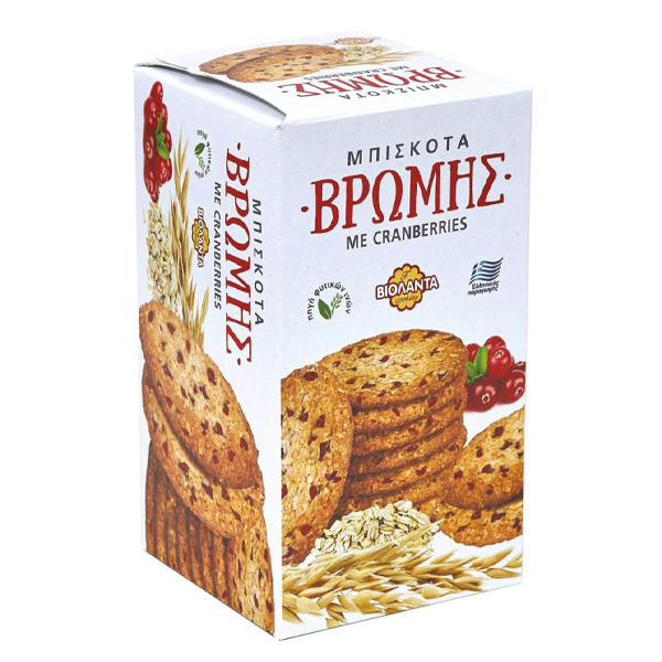 Βιολάντα Μπισκότα Βρώμης 200gr (Cranberries)