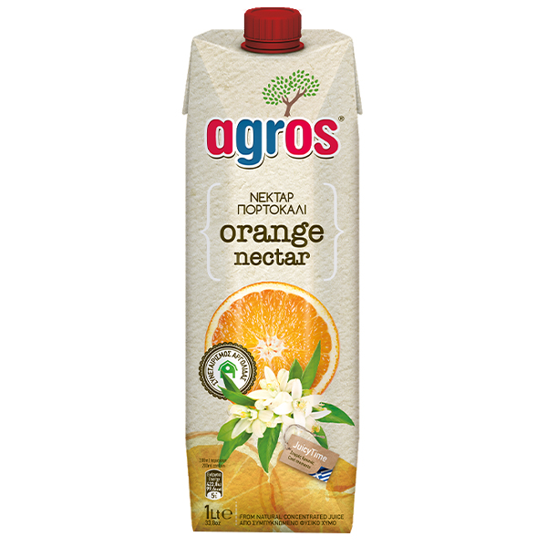 AGROS Χυμός Πορτοκάλι Νέκταρ 1lt