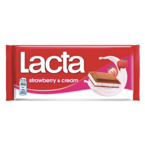 LACTA Σοκολάτα 100gr (Κρέμα Φράουλα)