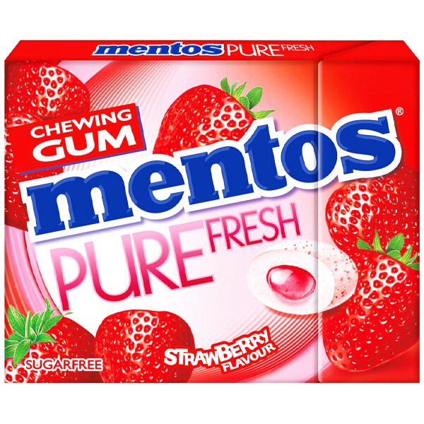 Mentos Pure Fresh Slim Box (Strawberry) 12x30gr