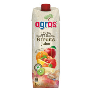 AGROS Χυμός 1lt (8 Φρούτα 100% Φυσικός)