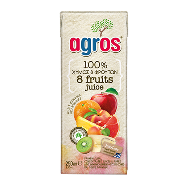 AGROS Χυμός 250ml (8 Φρούτα)