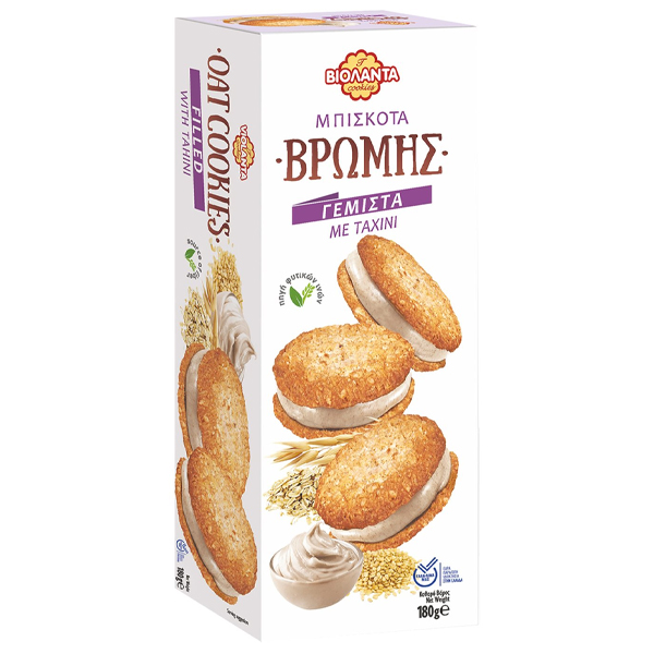 Βιολάντα Μπισκότα Βρώμης Γεμιστά 180gr (Ταχίνι)
