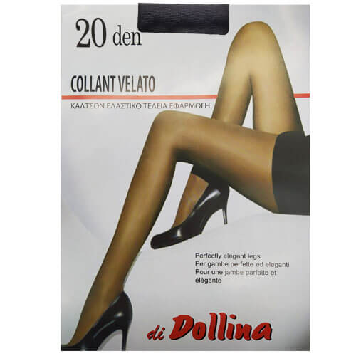 DOLLINA Καλσόν Lycra Velato 20den (Νο2) Μαύρο