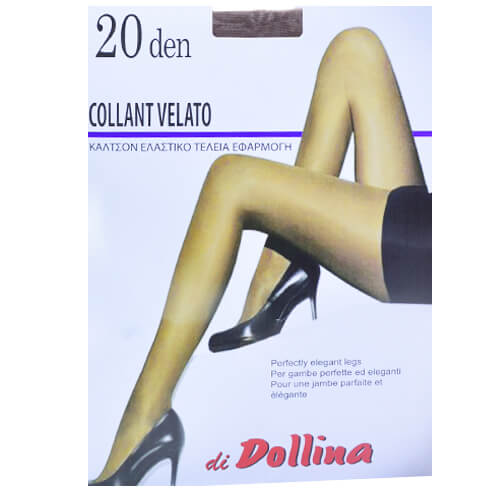 Καλσόν Dollina Lycra Velato 20den Νο3 Πέπερ