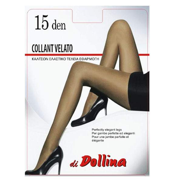 Καλσόν Lycra Velato 15den Dollina Νο2 Μαύρο