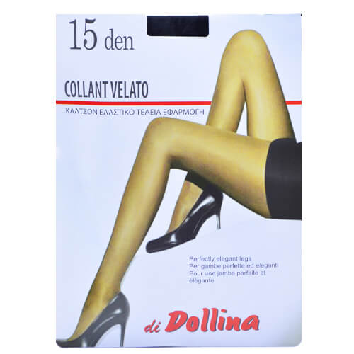 Dollina Καλσόν Lycra Velato 15den (Νο3) - Μαύρο