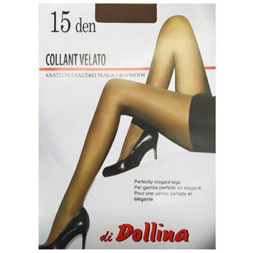 DOLLINA Καλσόν Lycra Velato 15den (Νο4) Καραμέλ
