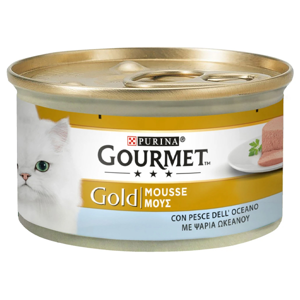 Gourmet Gold Γατοτροφή 85gr (Ψάρια Ωκεανού) (Mousse)