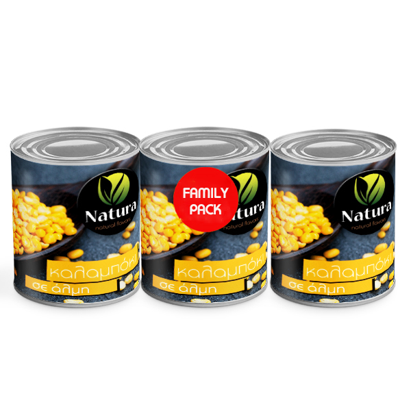 Natura Καλαμπόκι 3x165gr (καθαρό 3x140gr) - Family Pack