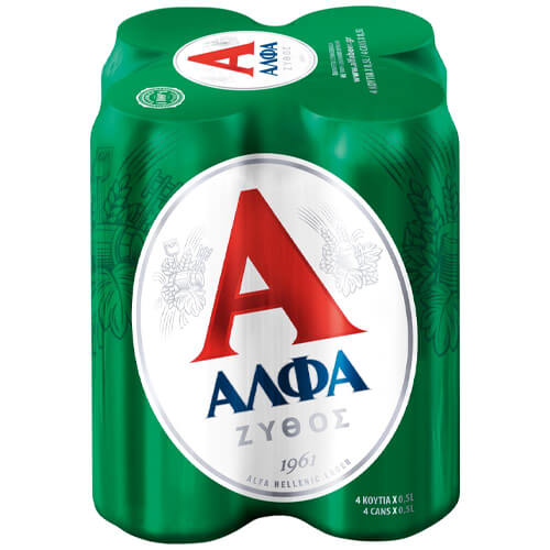 ΑΛΦΑ ΜΠΥΡΑ ΚΟΥΤΙ 500ml (4x500ml)